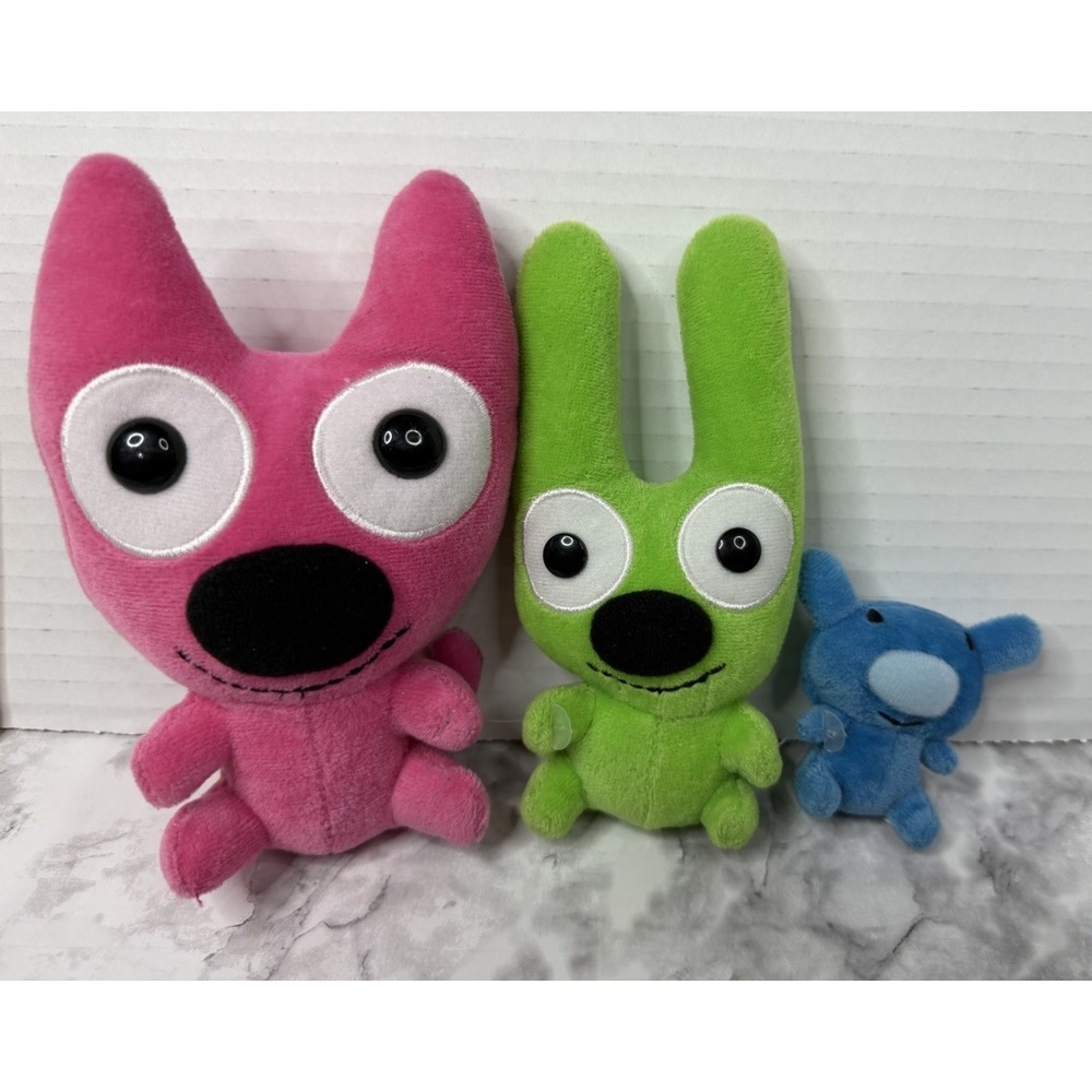Hallmark Trio Of Pals 6" Hoops & Yoyo & Mini Blue Piddles Plush Set Collectable - Picture 3 of 12
